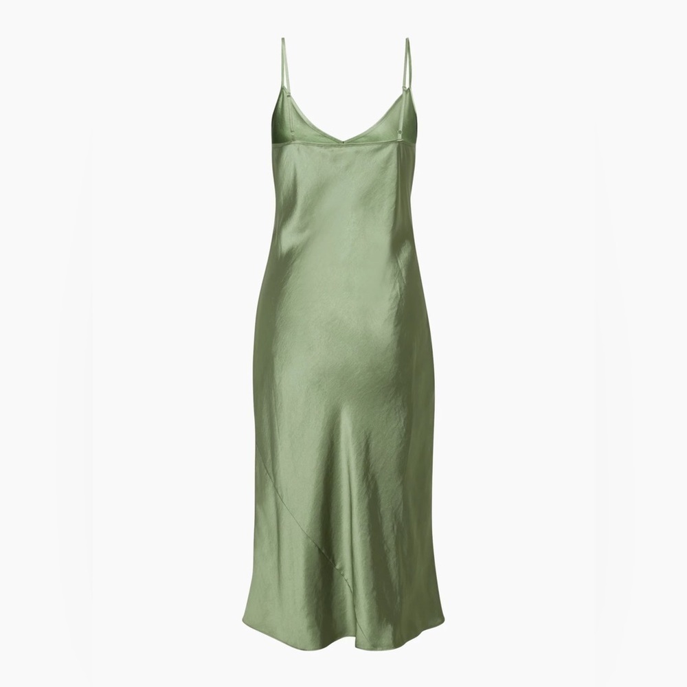 Wilfred Free Only Slip Satin Dress, Bitter Sage #75717 Size XS - Picture 10 of 11